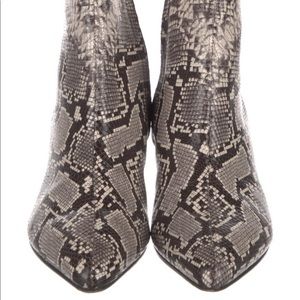 Vince leather python faux snake skin boots size 7